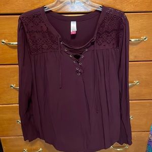 Burgundy blouse size XXL